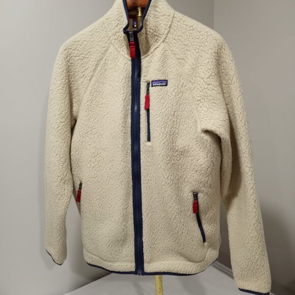 PATAGONIA IVORY RETRO PILE FLEECE JACKET MEN SIZE XL - Picture 1 of 12